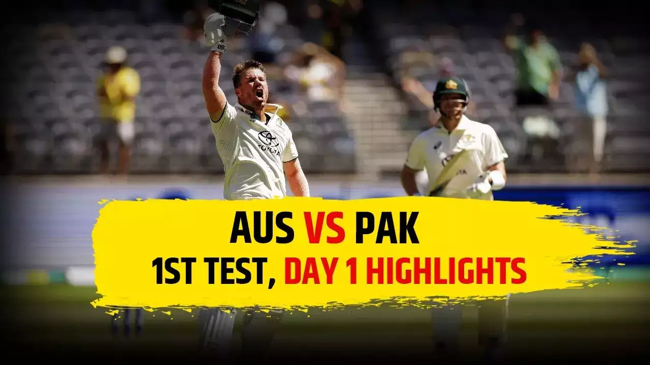 AUS vs PAK, 1st Test | David Warner’s powerful 164 in farewell series leads Australia to 346/5